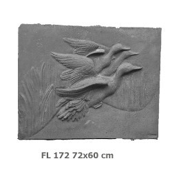 Placca decorato di camini